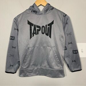 TapouT WWE Gray Logo Pullover Hoodie‎ Youth Size 10